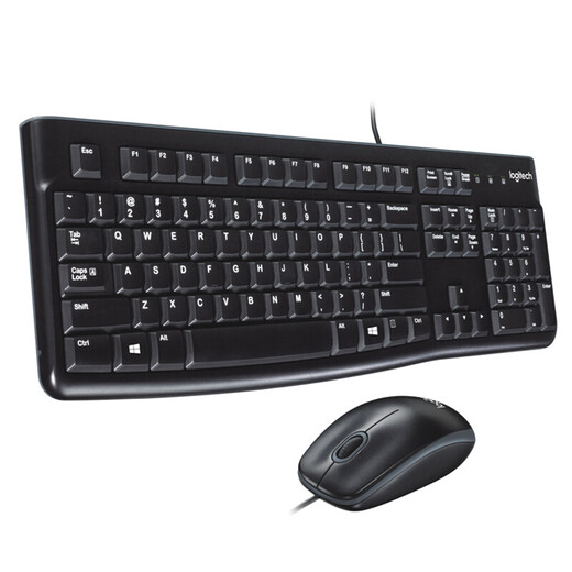 Logitech MK120 (MK121P) wired keyboard and mouse set USB port computer laptop business office keyboard and mouse set MK120 black