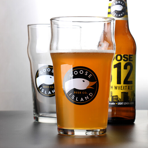 Yi Nian Fangyuan GOOSEISLAND Goose Island special beer glass Pilsner British craft IPA beer glass pint glass juice glass 4 pieces Goose Island beer glass 592ml