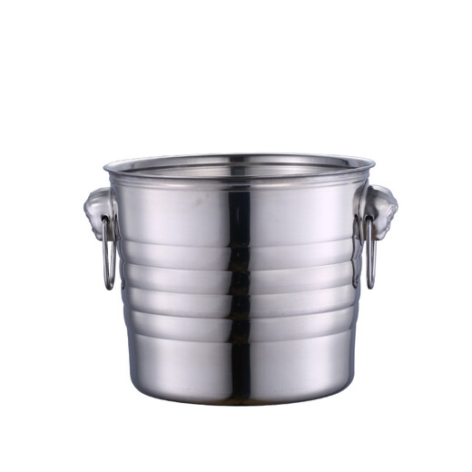 Boelter stainless steel ice bucket portable ice bucket home bar KTV champagne red wine ice bucket hotel room ice bucket small portable ice bucket 3 liters + ice clip