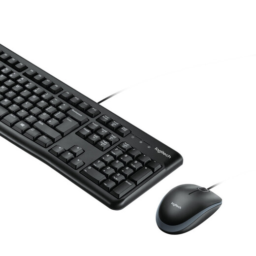 Logitech MK120 (MK121P) wired keyboard and mouse set USB port computer laptop business office keyboard and mouse set MK120 black