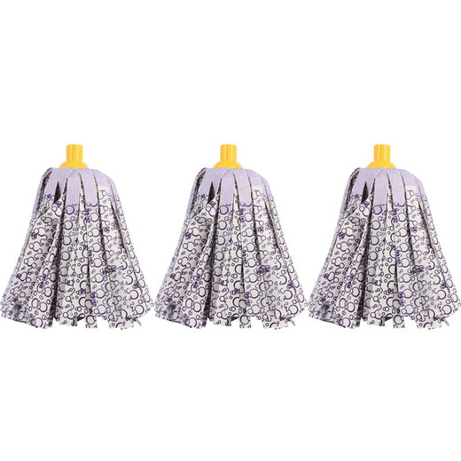 Miaojie water mop replacement head 19cm, a total of 3 heads magic mop, absorbent and durable