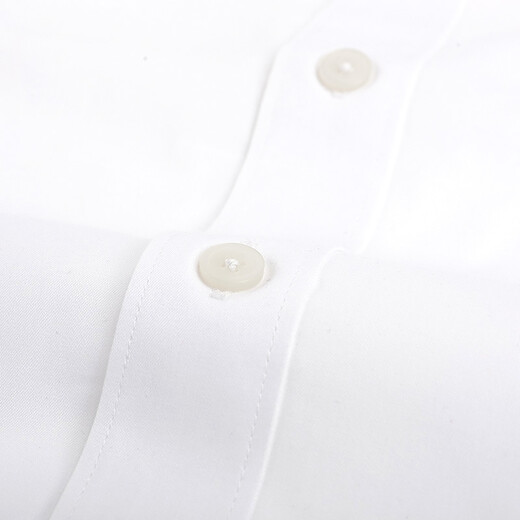 Menuobai Chemise française à manches longues pour hommes, coupe ajustée, sans repassage, boutons de manchette, robe d'affaires formelle, robe de marié de mariage, chemise blanche 39 yards (115-130Jin Jin équivaut à 0,5 kg)