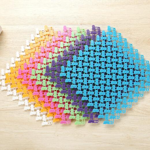 Zhengba colorful big feet bathroom splicing floor mats water-proof floor mats free splicing bathroom non-slip mats kitchen cuttable floor mats toilet partition water foot mats shower orange 25*25cm