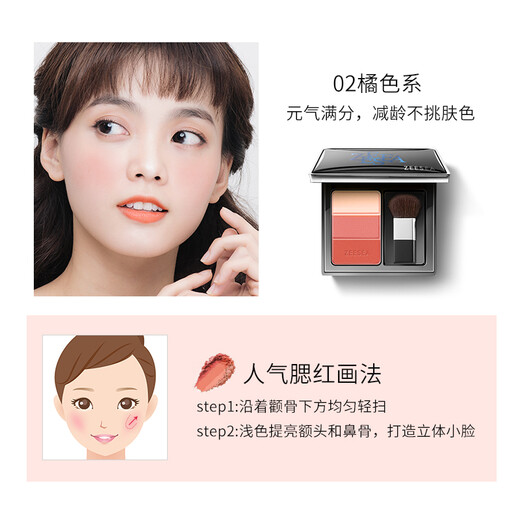 ZEESEA Colorful Blush Palette Sun-red Pork Belly Highlight Rouge Cream Air Cushion Liquid Eyeshadow Contouring Brush Birthday Gift