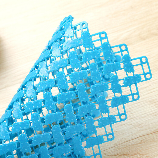 Zhengba colorful big feet bathroom splicing floor mats water-proof floor mats free splicing bathroom non-slip mats kitchen cuttable floor mats toilet partition water foot mats shower orange 25*25cm