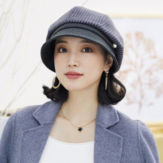677888 beret women's hat autumn and winter fashion octagonal hat newsboy hat spring Japanese Korean version trend British retro winter