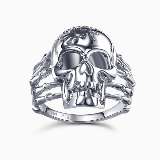 Pt.Charm platinum ring men's model pt950 platinum men's ring domineering skull personality creative versatile men's ring If it is not in stock, it can be customized. Take 16g as an example