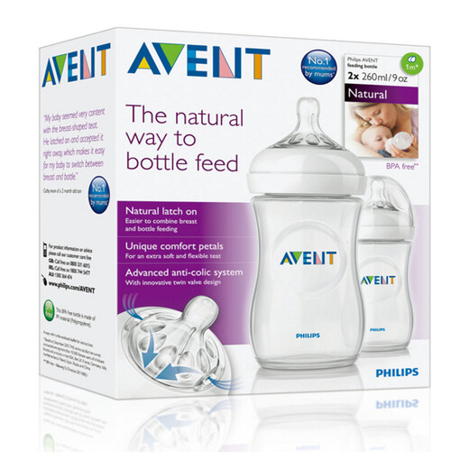 
AVENT Philips AVENT Classic Wide Diameter Bottle Plastic Classic Newborn Anti-fall Baby Bottle PA Material 260ml Single PP Material SCF693
