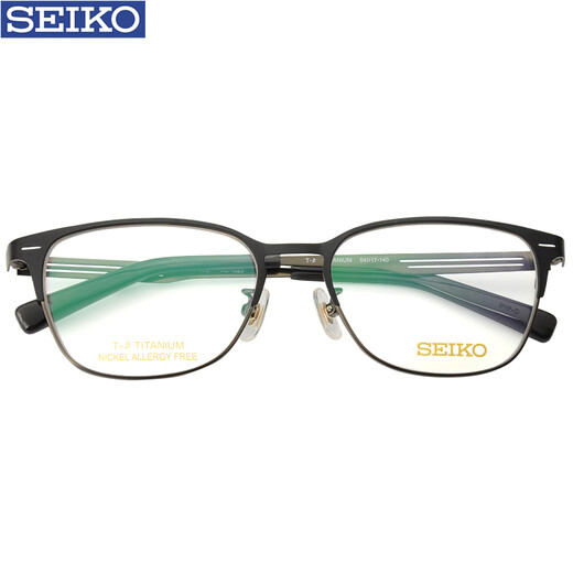 精工SEIKO纯钛超轻眼镜架 光学男士商务近视眼镜框 新品 HC1023 黑色164