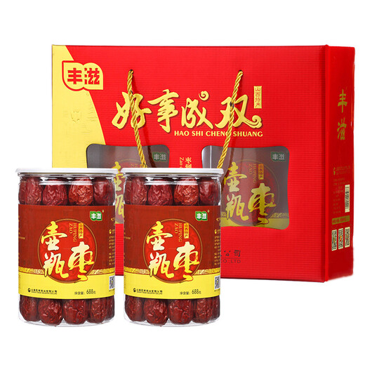 
Fengzi [Xinyi Gift Box] Fengzi Pot Bottle Date Shanxi Pot Bottle Date 688g*2 cans of first-class big red dates Shanxi specialty