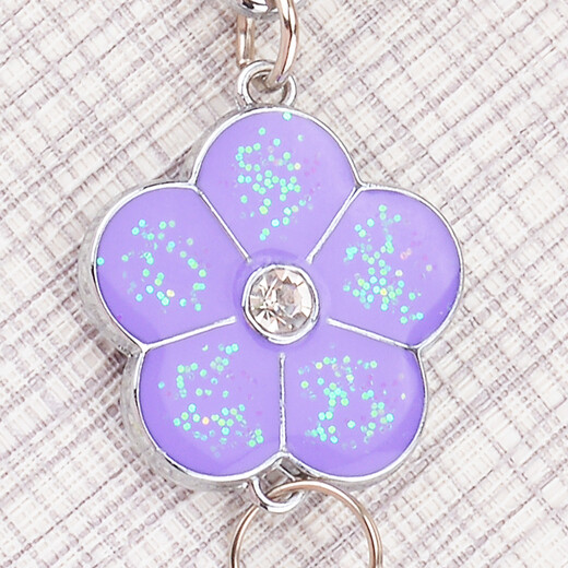 
Zhenge mobile phone lanyard short mobile phone rope mobile phone rope lanyard mobile phone chain hanging brand breast key Apple 6s flower (purple) lanyard - short
