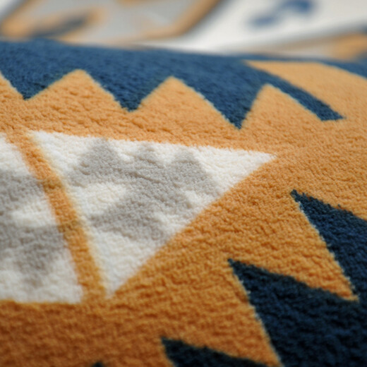 Zhonghong Mediterranean living room carpet coral velvet coffee table blanket bedside blanket bed front modern blue carpet large area bedroom home full carpet Nordic simple machine washable cat feeling blue diamond coral velvet 130*190CM