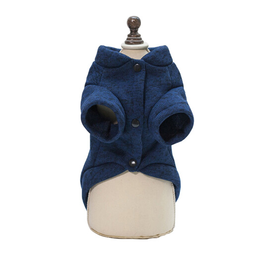 Pilot Pet Dog Clothes Teddy Puppy Cat Autumn and Winter Bichon Schnauzer Small Dog Legs Blue XL