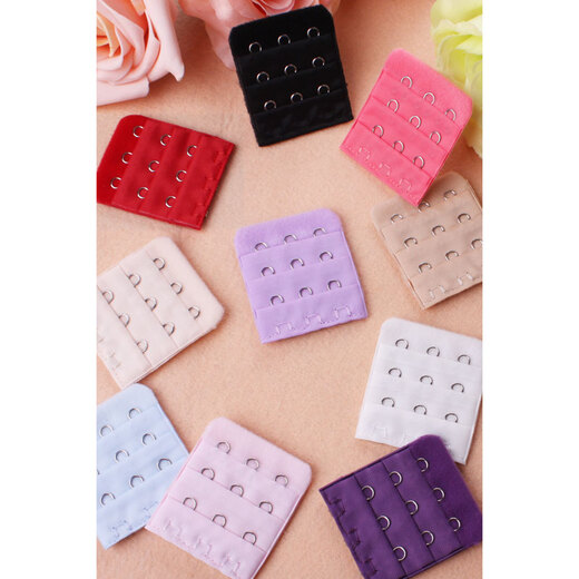 
Wantao Mid-breasted clamp narrow adjustment 4.5cm extended bra 3 rows of underwear extended distance 1.3 accessories bra buckle skin color