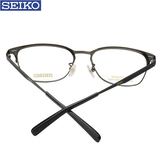 精工SEIKO纯钛超轻眼镜架 光学男士商务近视眼镜框 新品 HC1023 黑色164