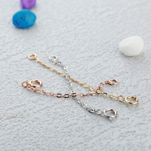 Trendy Acer Versatile Adjustable Chain 18K Gold Bracelet Extension Chain Colored Gold Tail Chain for Girlfriend’s Birthday Gift F Yellow 18K Gold