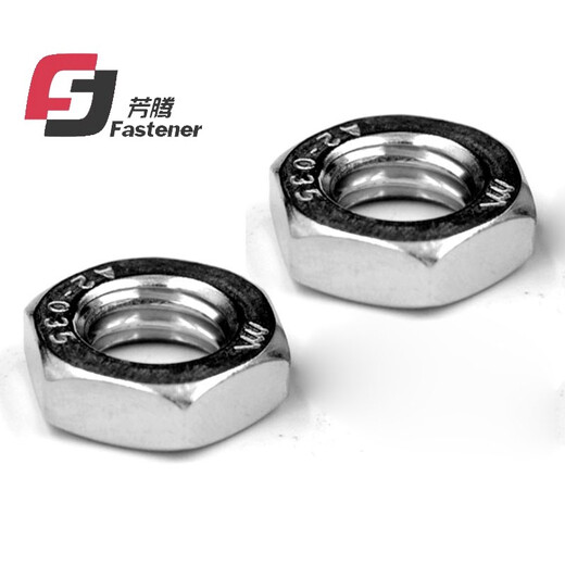 Fangteng 304 stainless steel GB6172 standard hexagon thin nut fine tooth thin nut flat thin nut nut M3-M30 M3 thin nut [50 pieces] thick 1.8