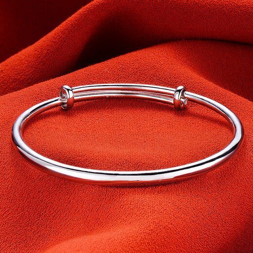 Yuan Shengfu's new PT950 premium push-pull glossy platinum bracelet, women's thick platinum bracelet with adjustable mouth, 24.52 grams (solid)