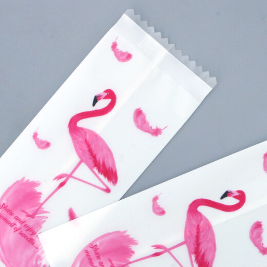 Baking Xiaoai nougat packaging bag 100 pieces nougat paper machine seal bag small candy paper bag handmade household baking packaging bag sweet cherry blossom 200 pieces