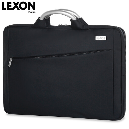 
LeXON shoulder bag men's business laptop 16-inch computer bag casual thin handbag briefcase briefcase black-LN1049N3 medium bag 13.3 inches