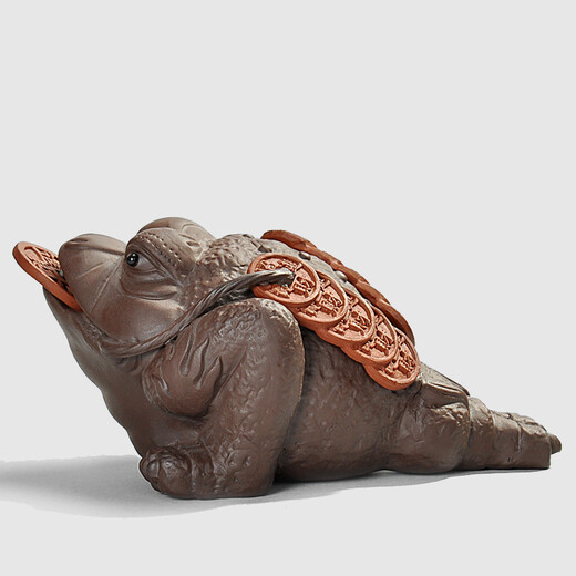 Tang Feng Zisha Tea Pet Golden Toad Tea Set Tea Tray Ornaments Water Spray Tea Pet Boutique TF-4097 Jubao Golden Toad Tea Pet 28