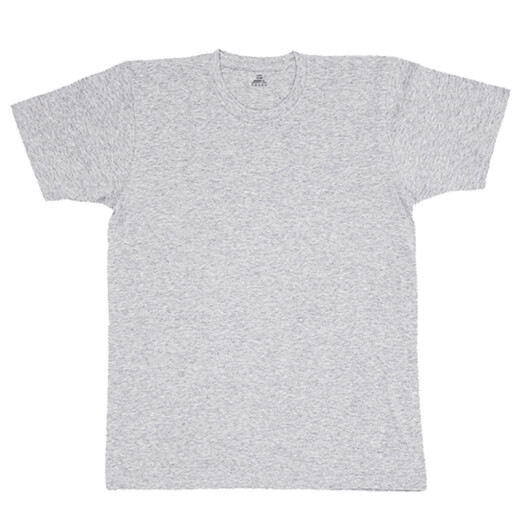 MINISO natural organic cotton men's T-shirt solid color half-sleeve base short-sleeve basic base shirt crew neck gray XL