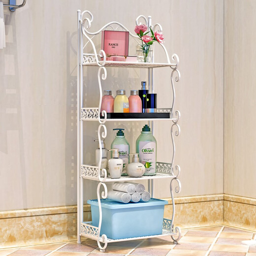 Wurmstil Badezimmer Lagerregal bodenhaftes Badezimmer Waschbecken Rack Toilette und Küchenlagerregal Schicht Rack Z675 Z674-4 FODEL KAFFORK