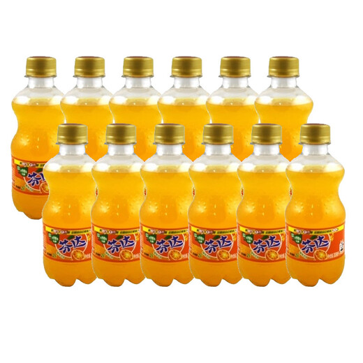 Coca-Cola Fanta Orange Flavored Carbonated Drink 300ml*12 Bottles Fruity Soda Convenient for Travel Mini Bottle