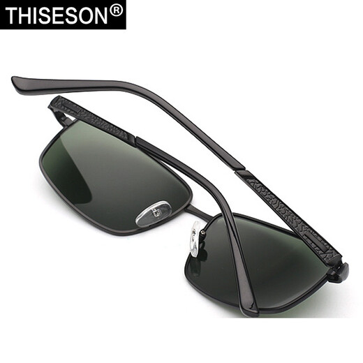 Gravel Men's Polarized Sunglasses HD Film Sports Driving Glasses Fishing Glasses Sunglasses Can Be Matched With Myopia Gunmetal Color