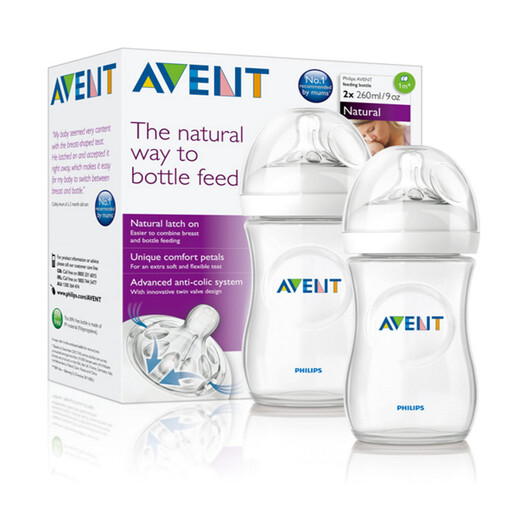 
AVENT Philips AVENT Classic Wide Diameter Bottle Plastic Classic Newborn Anti-fall Baby Bottle PA Material 260ml Single PP Material SCF693