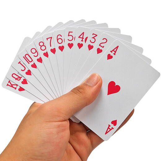 GYT Texas Hold'em Poker Plastic PVC Waterproof PVC Practical Double-Side Frosted Poker Small font 902 Red Pair