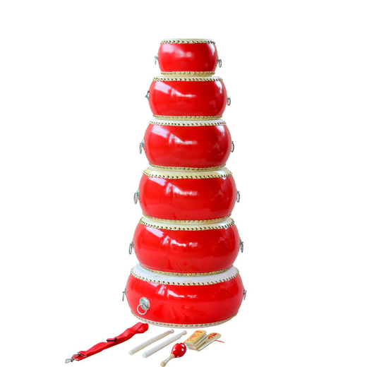 Yuma (YU MA) Cowhide Drum Children's Small Drum Big Drum Hall Drum Gongs Musical Instrument Drum War Drum Children's Drum Beating Toys 14-inch Drum 46cm*24cm (for adults)