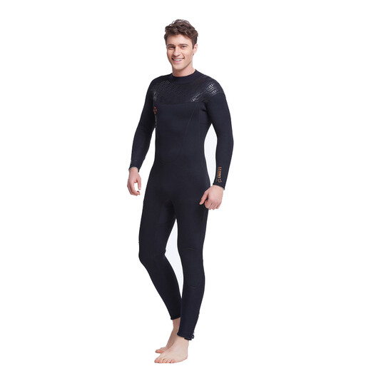 DIVE&SAIL 5mm thick wetsuit warm swimsuit mercerized cloth lining one-piece long-sleeved warm wetsuit 4132 men's S