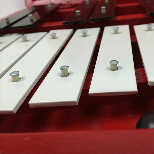奥尔夫天地（Orff world） 奥尔夫打击乐器红色木盒箱子连体25音金属铝板手敲琴