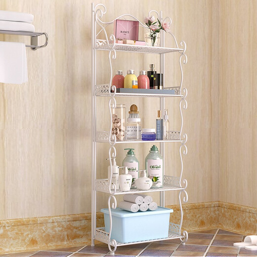 
Worm-style bathroom storage rack Floor-standing bathroom washbasin rack Toilet and kitchen storage rack Layer rack z675 Z674-4 floor white
