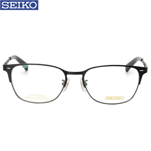 精工SEIKO纯钛超轻眼镜架 光学男士商务近视眼镜框 新品 HC1023 黑色164
