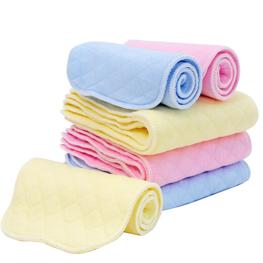 Angelava 10 Packungen Baby Windeln reine Baumwoll -Neugeborene waschbare atmungsable Frühlings- und Sommerbaby Windeln Meson Neugeborene Senf Samen Pink 10 Packs 6 Schichten regulärer Stil