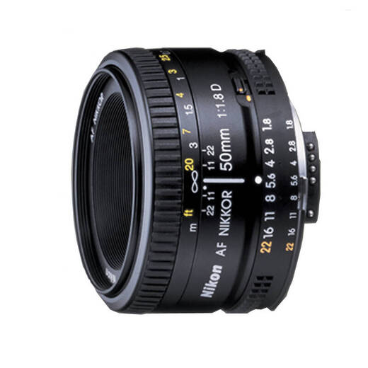 Nikon (Nikon) Nikon lens Nikon SLR lens is suitable for Nikon D6D850D780D7500D750 and other SLR camera lenses AF 50mmf/1.8D portrait fixed focus lens small spittoon