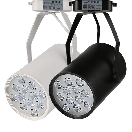 Chunlu LED track spotlight store commercial track light clothing store background wall COB surface-mounted ceiling rail light 7W white shell white light