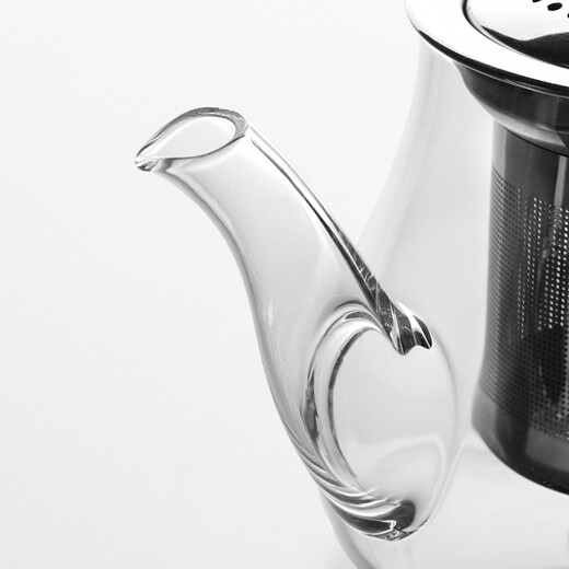 Kangyun high temperature resistant glass teapot, flower teapot, high borosilicate glass with stainless steel filter, heatable Yafeng teapot