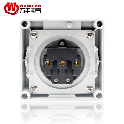 Guangqian Outdoor Outdoor Open montierte wasserdichte Steckdose, regenfeste Fünf-Loch-Steckdose, 10A-Plug-in-Board, Einfügungslinie, Open-Air, Kurzzeitblaseninvasion, Fünf-Leitung