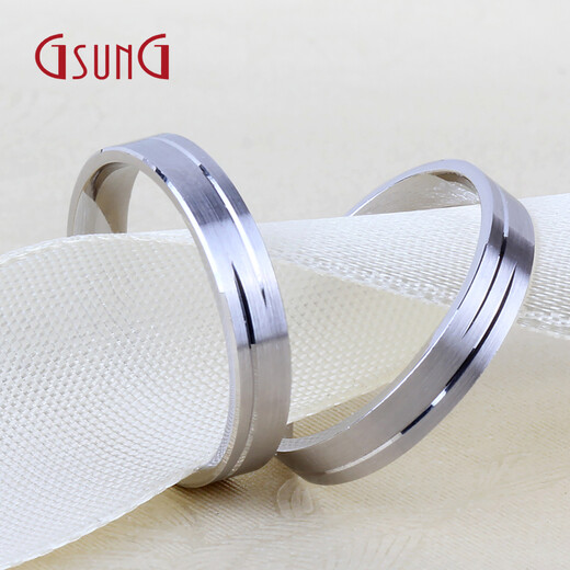 GsunG PT950 platinum couple rings platinum men and women fixed ring inner arc track ring brushed matte surface size 16-26 width about 4.5mm contact customer service