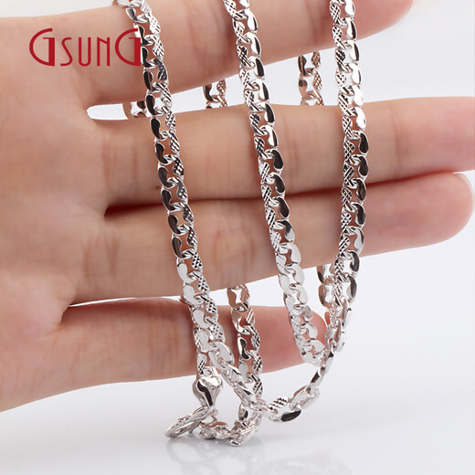GsunGPT950 platinum necklace for men and women, fully solid, single-sided carving, personalized fashion, thick platinum necklace, can be customized, exclusive customization deposit deposit
