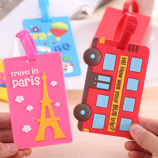 FirstTravel travel luggage tag creative business travel supplies luggage tag tag label box tag luggage check tag red bus