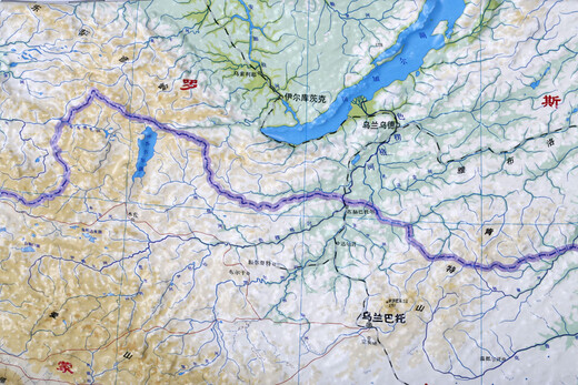 3D concave and convex three-dimensional China topographic map + world topographic map set (size 1.06m 0.74m) student map government affairs map office study decoration (set of 2 volumes)