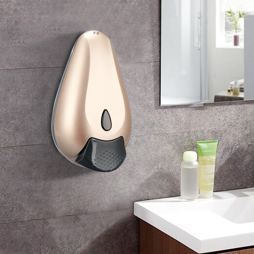 
Bosharon Hand press soap dispenser Hotel and hotel without punching wall hanging manual soap dispenser bottle double-head soap dispenser shower gel box 1098D single grid gold
