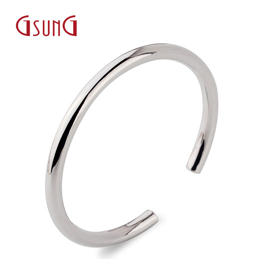 GsunGPt950 Platinum Eternal Promise Smooth Bracelet Platinum Round Stick Bracelet Open Hollow Round Bracelet Need to be customized PSLV068 For customized products, please contact customer service