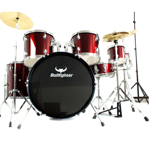 
Bullfighter drum set adult children professional jazz drum 7 drum 3 cymbals 4 cymbals percussion instrument Burgundy 7 drum 3 cymbals