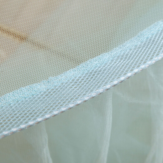 European-style encrypted ceiling mosquito net dome ceiling princess mosquito net ceiling hanging style larger palace round Korean bed curtain A-22 water green 1.35 meters bed