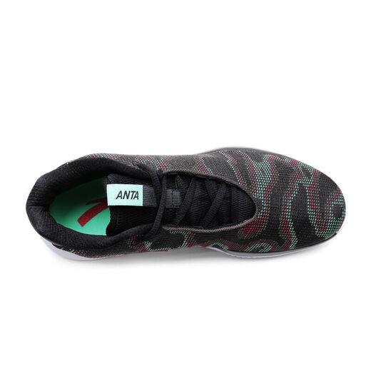 Anta (ANTA) men's shoes 91711115-1 trend culture basketball shoes high-top camouflage flying knitting sneakers carbon green/black/Anta white 42